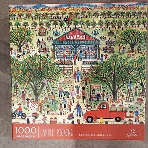 APPLE PICKING - 1000-PIECE PUZZLE by MICHAEL STORRINGS - NWOT
